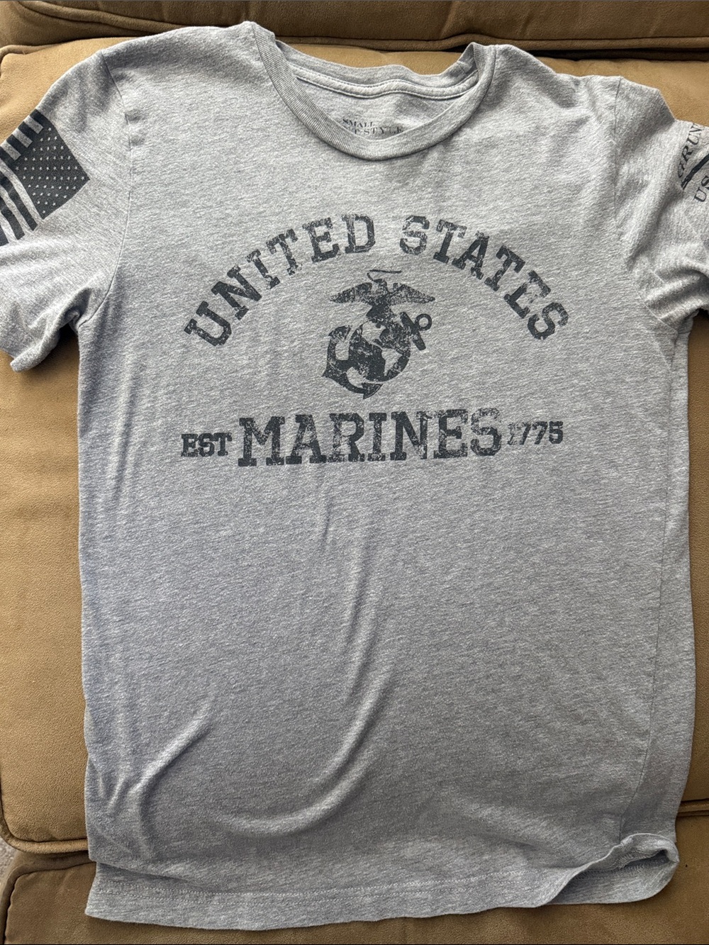Grunt Style Gray United States Marines Graphic Tee